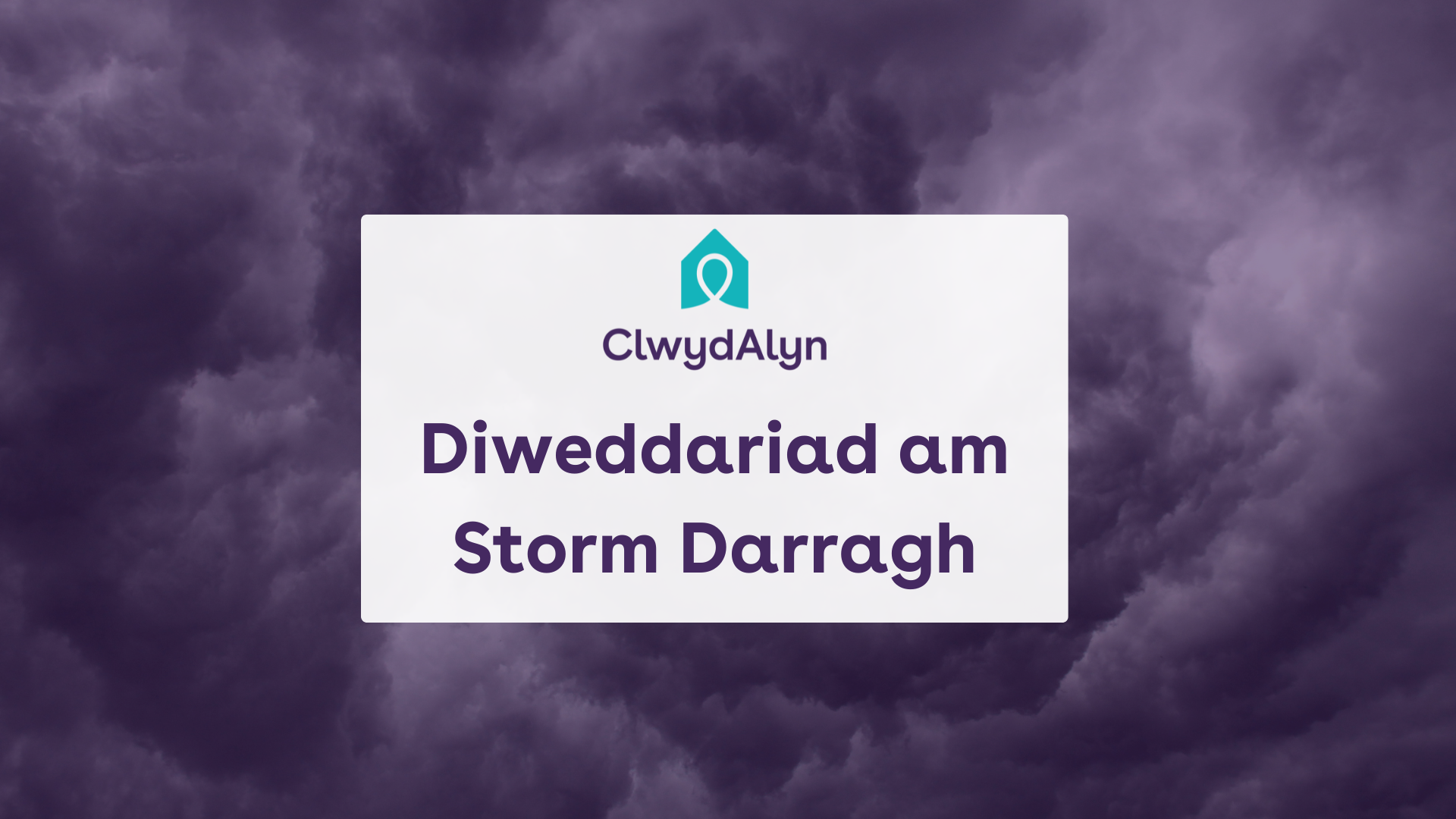 Diweddariad am Storm Darragh