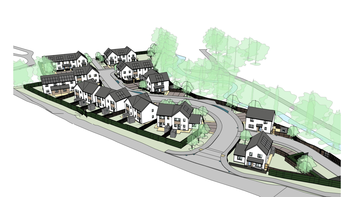 Ground broken in Guilsfield, Welshpool for new residential homes