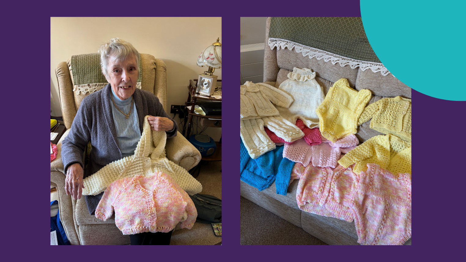 Charity Champion Gladys is on a Knitting Mission